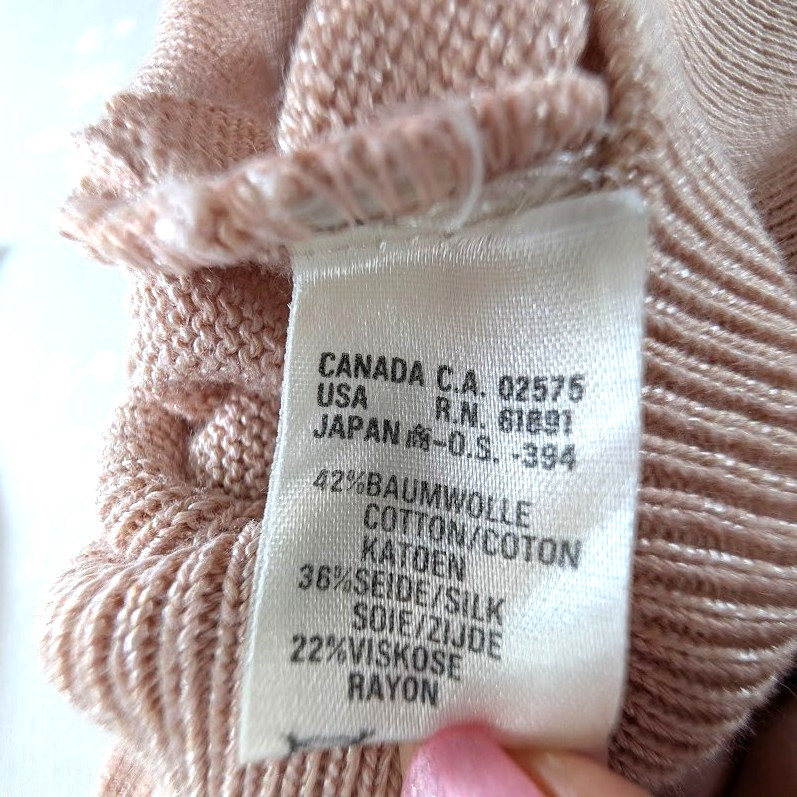 ESCADA Sweater Womens Sz M 38 Pink Embroidery Beads Margaretha Ley VTG 80s READ