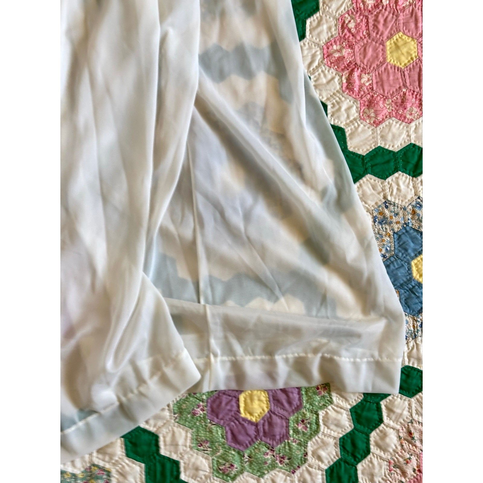 Vintage 1960s White Nylon Peignoir Robe Lady Lenora Tulle Trim Bridal