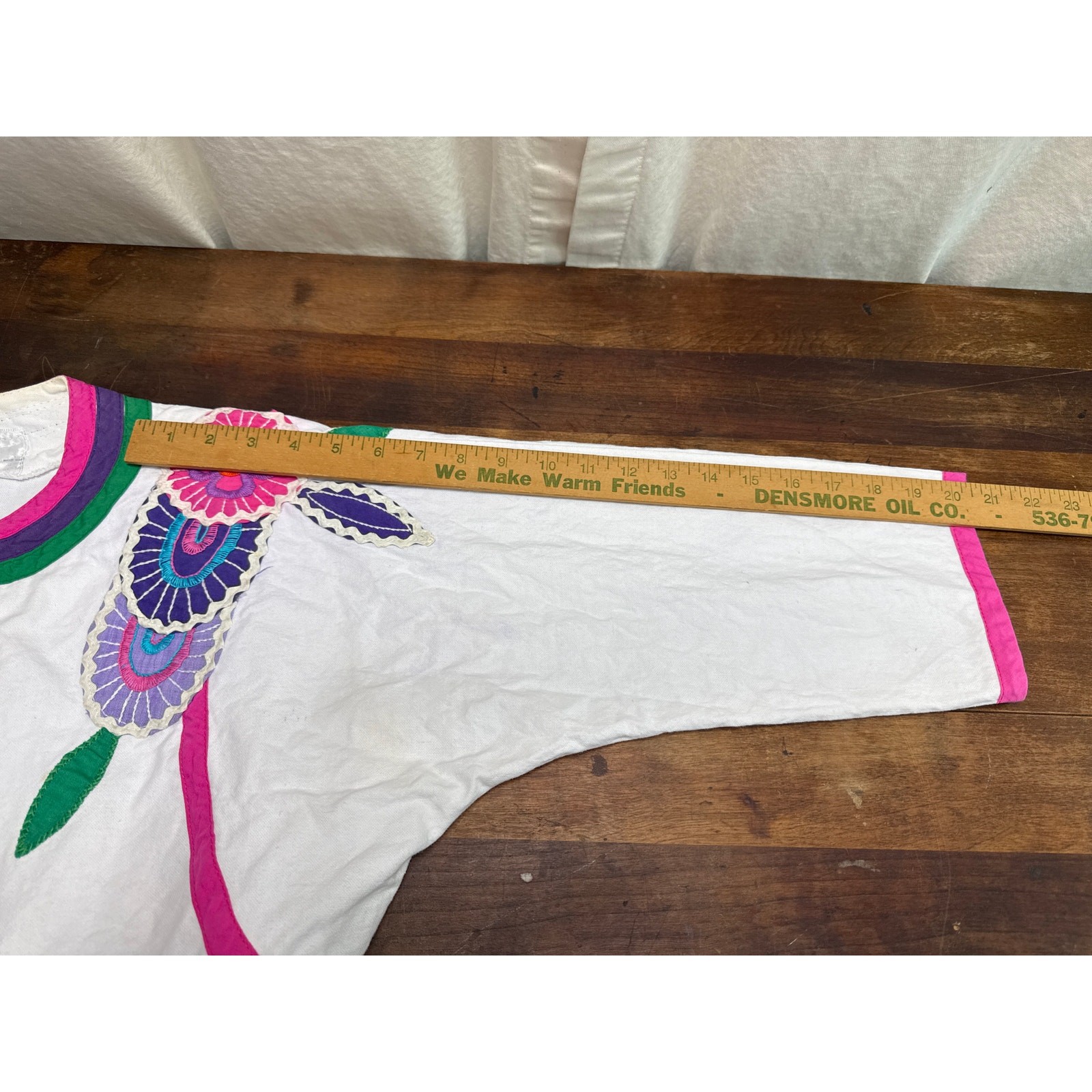 Diseños Delfis Telas Tlaquepaque Jalisco Vintage Mexico Embroidered Top Small
