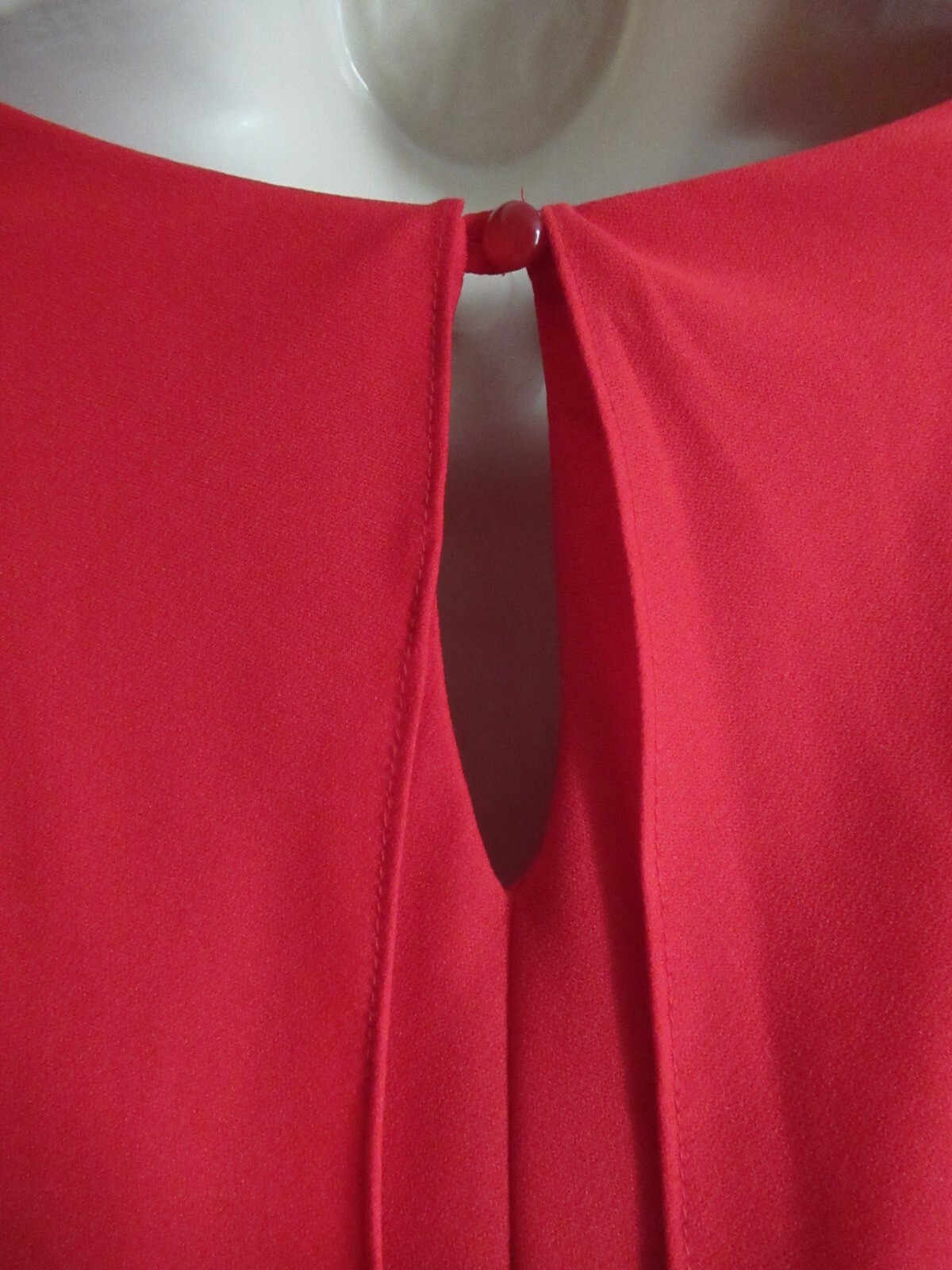 80&rsquo;s Vintage Risa Ann Vixen Red Poly Knit Rosette Draped Plus Size Party Dress