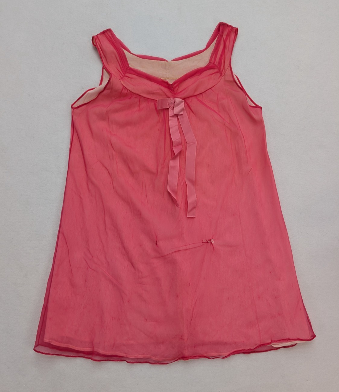 Vintage 60s Women&rsquo;s Nightown Pink Babydoll Size L FLAWS