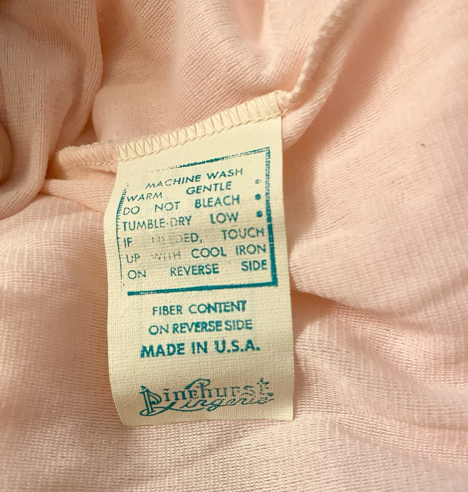 New Vintage 70’s Pinehurst Pink Granny Prairie Nightgown Long Sleeve Winter Smal