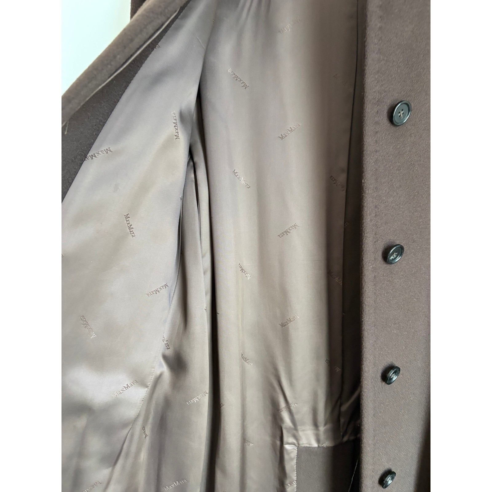 Vintage Max Mara Alpaca Wool Belted City Overcoat Old Money Quiet Luxury Preppy