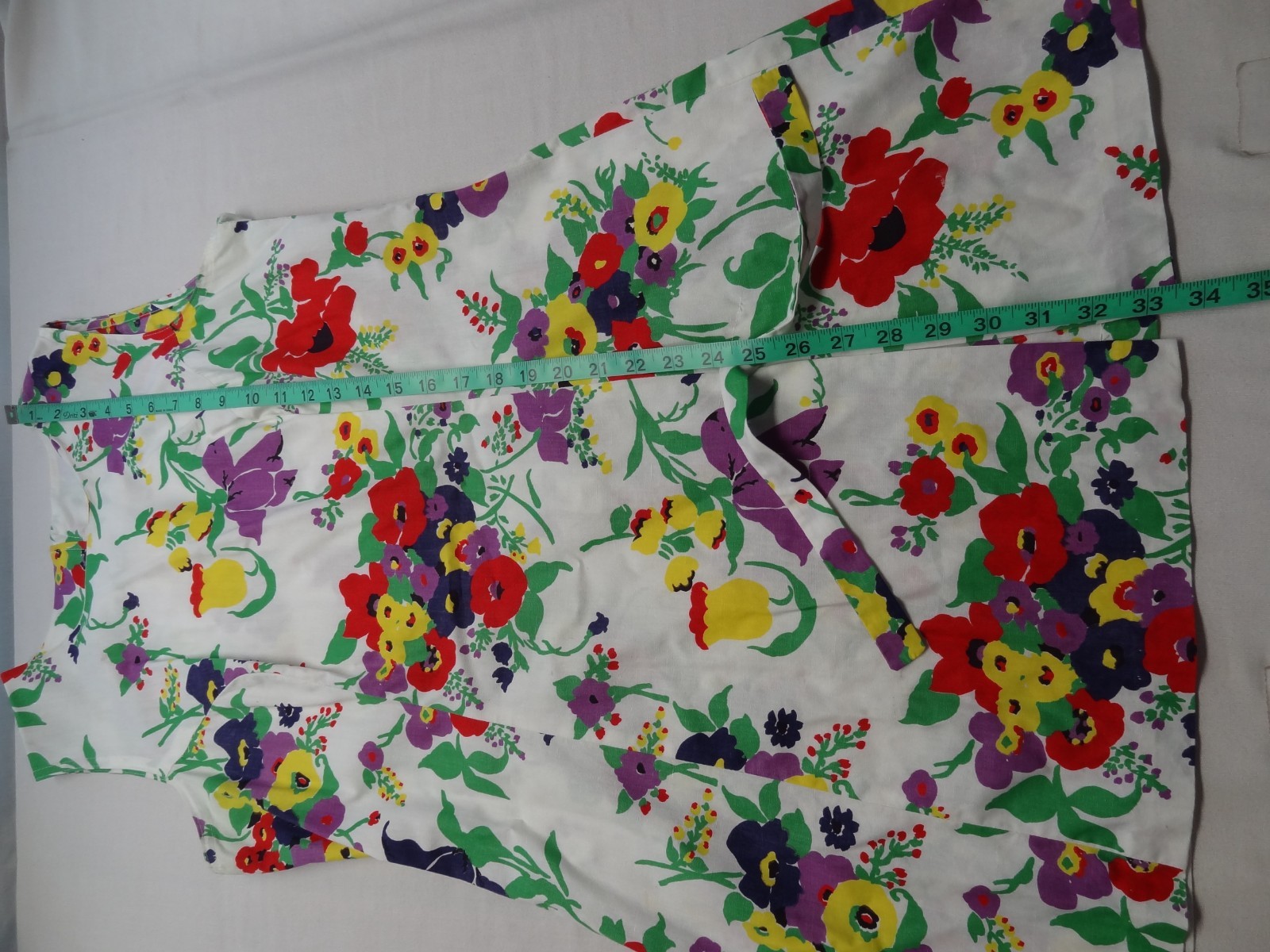 Mini Dress Shorts SET 18 1/2 Floral 60s 70s Hippie VTG ILGWU Union Made in USA