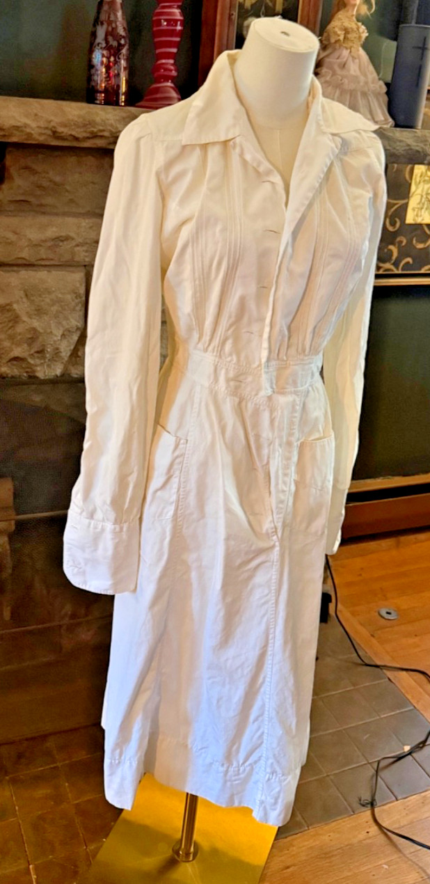 Vintage 1958 White Midi Length Authentic Nurse Uniform s/m Princess Uniform