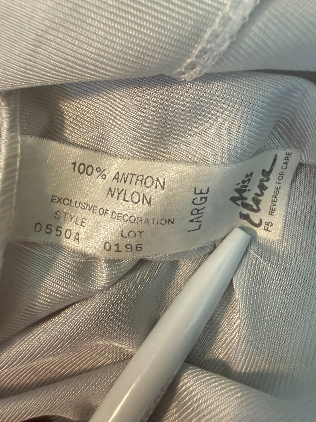 Miss Elaine PEIGNOIR Set Large Nightgown & Robe Negligee Silver Union Made USA