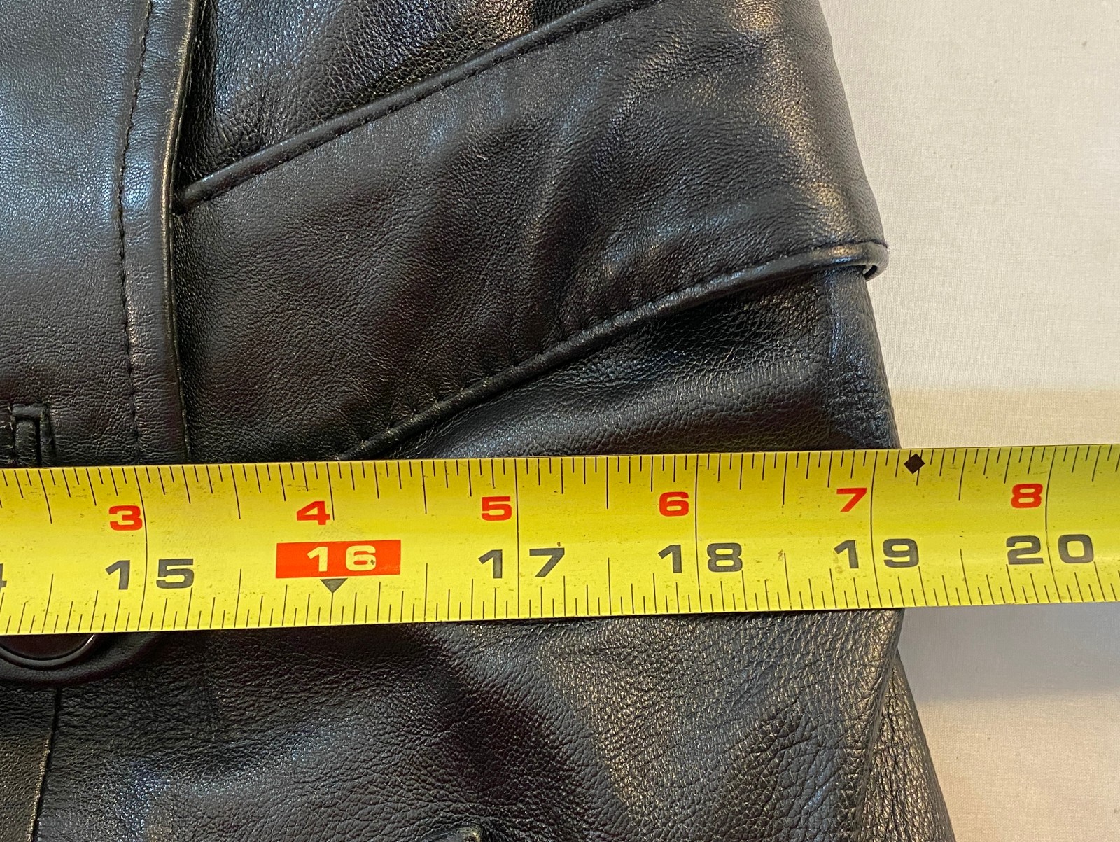 VTG Excelled Black Knee Length Leather Jacket Belted Coat XL Soft Lightweight