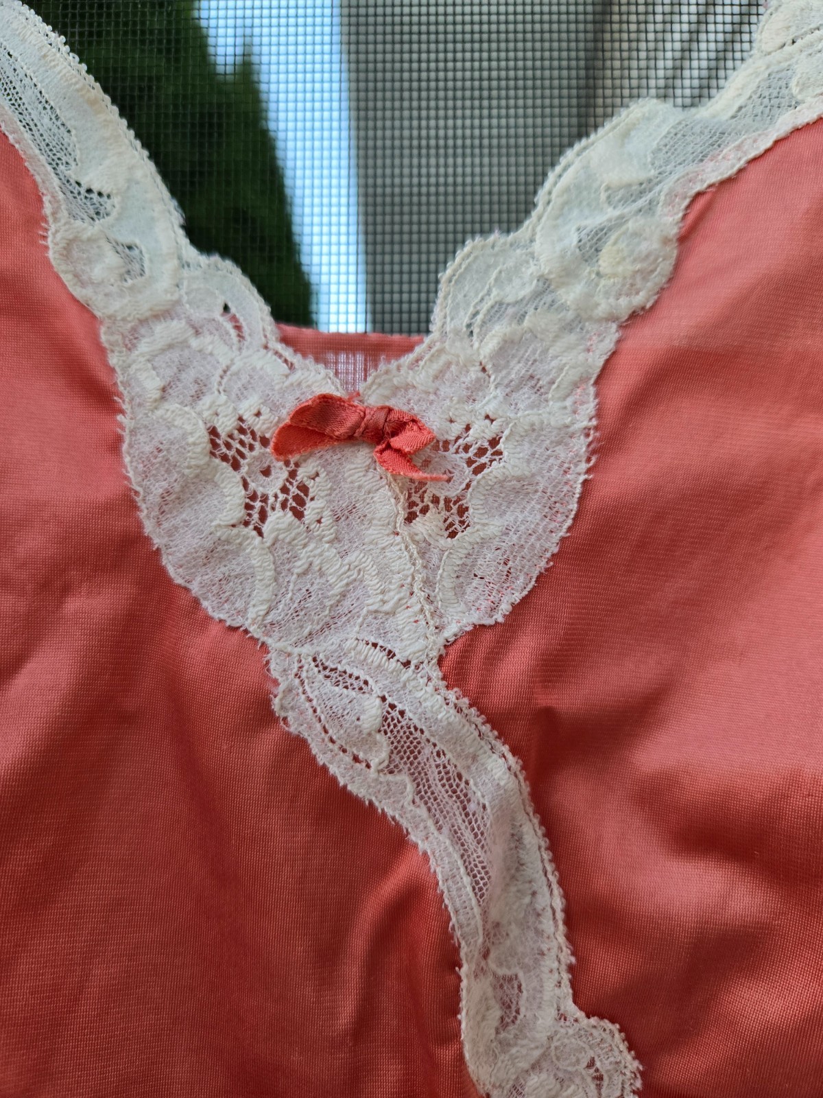 VTG Vassarette Camisole Size 34 Antron Nylon Lace Trim Copper Coquette Fairy