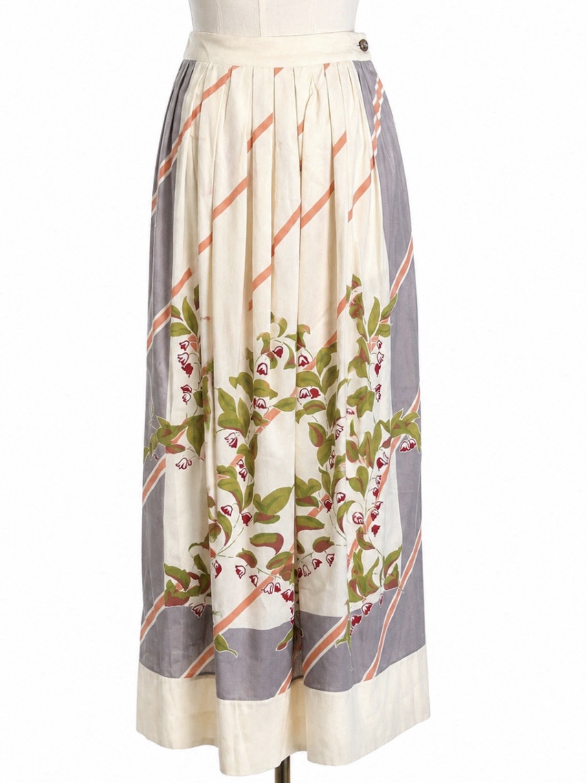 Vintage Cullinane Floral Midi Skirt Cottage Countryside Prairie Romantic Folk 4