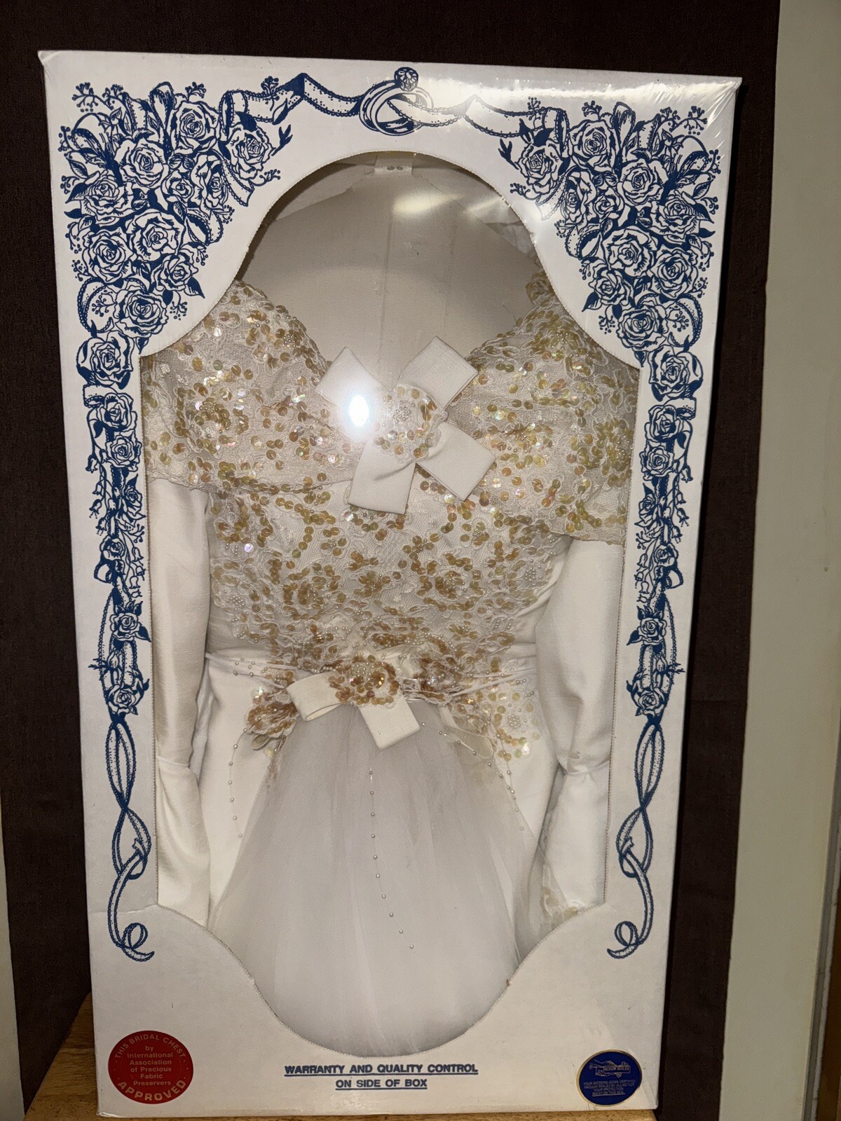 Vintage 4 Piece White 1993 Jack Diamond Sealed Formal Wedding Gown
