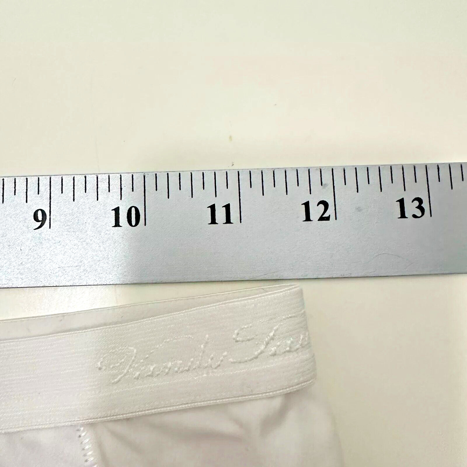 Vintage Vanity Fair Brief Panty Sissy White 2XL Elastic Logo Waist Rear Seam