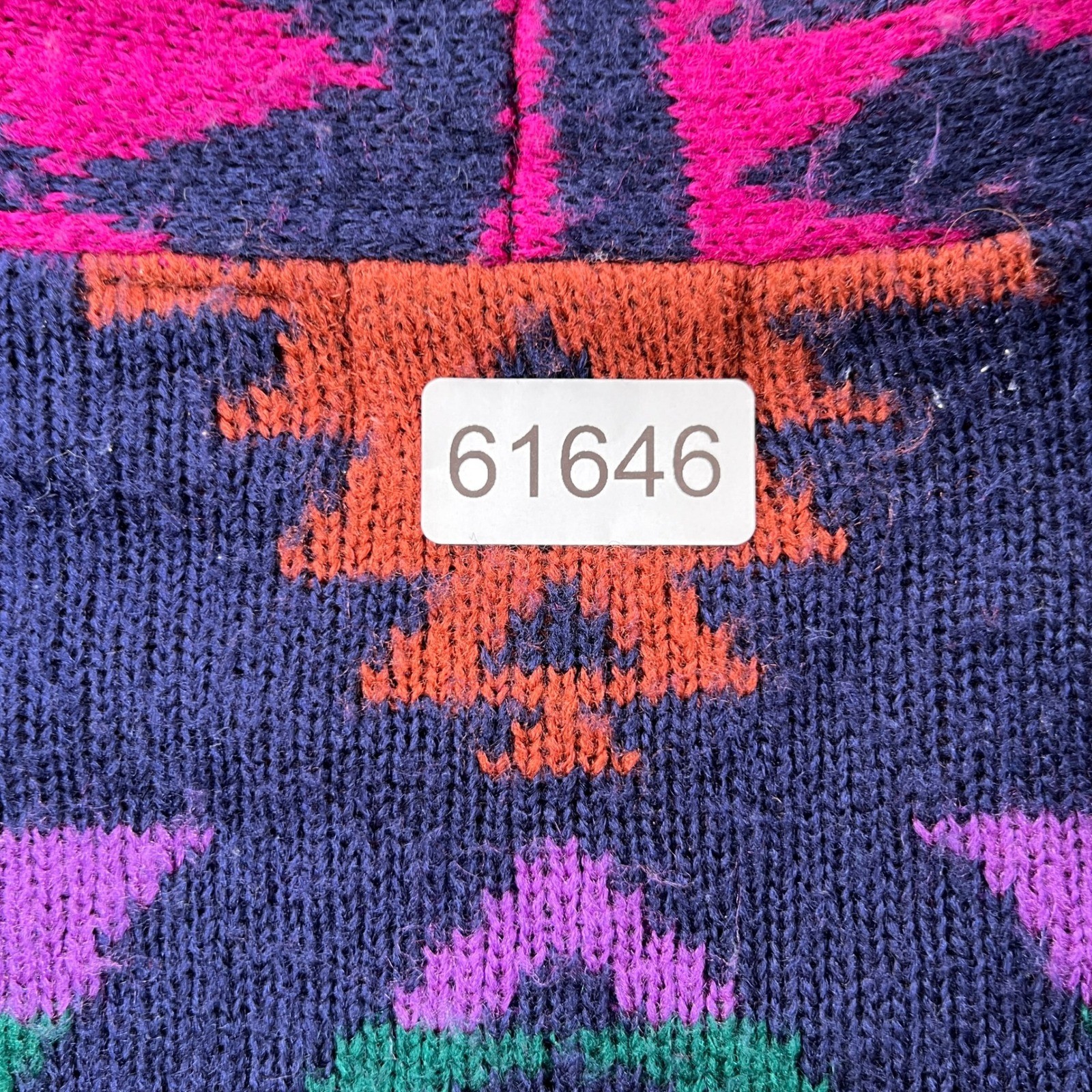 Westbound Aztec Geometric Open Front Cardigan XL Blue Women Vintage Boho Knit