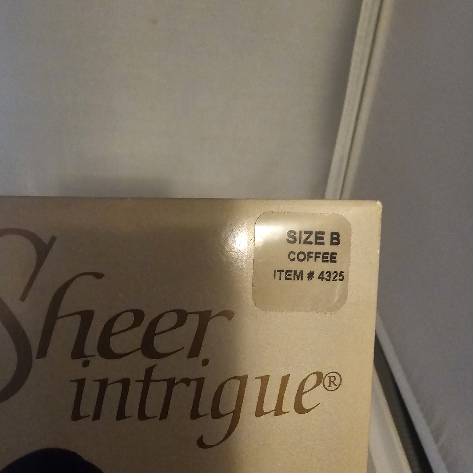Vintage Sheer Intrigue Coffee Nylon Size B #4325 Ultra Sheer Control Panty Italy