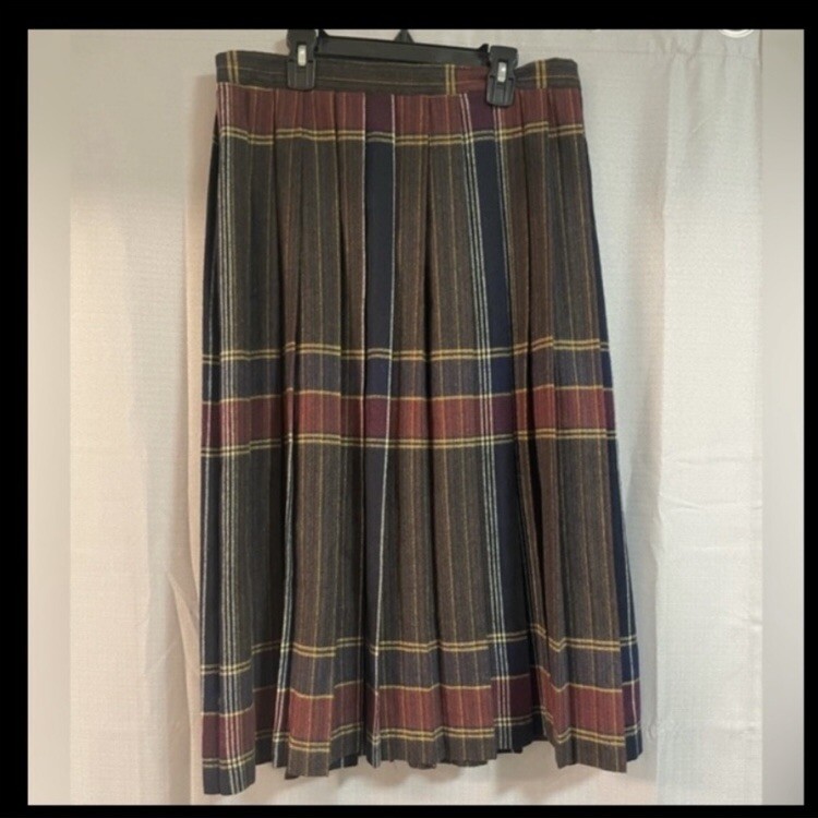 Vintage Kay Warner By Jose Wool Blended Skirt Size 14