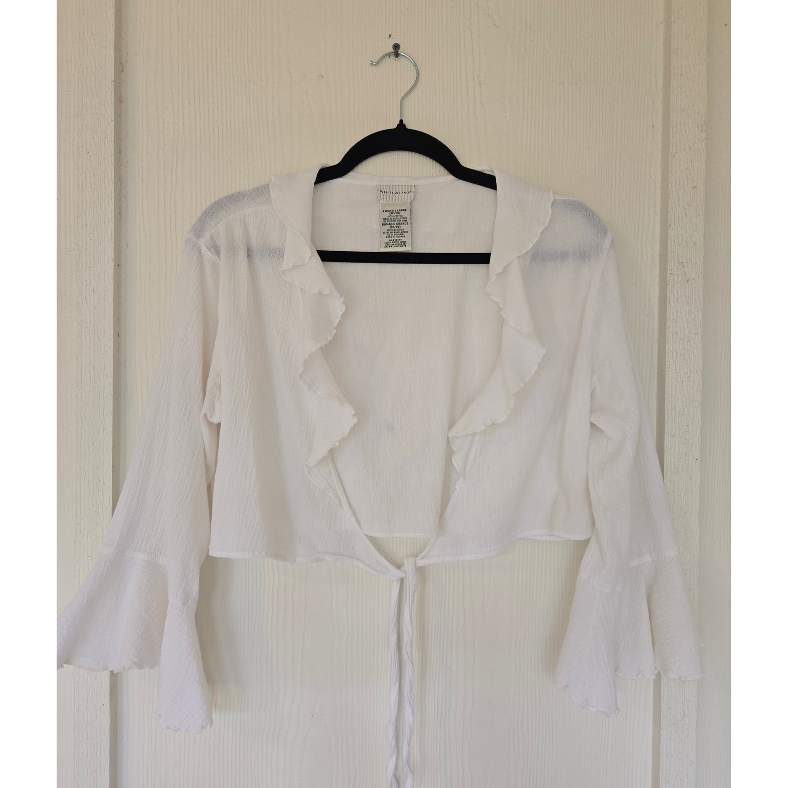Tie Front Top Flare Sleeves Y2K Fairy Cottagecore Peasant Romantic Boho Coastal