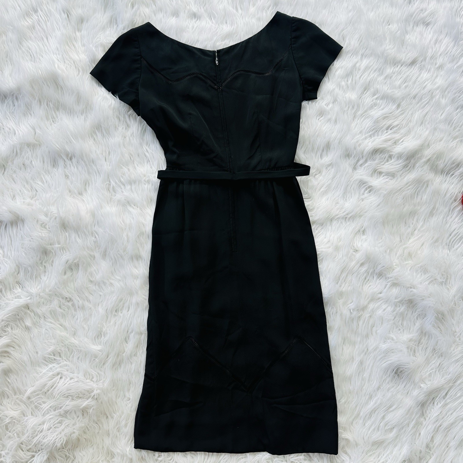 Solid Black Shift Dress Harold&rsquo;s Made In USA Vintage Small Wedding Holiday Party