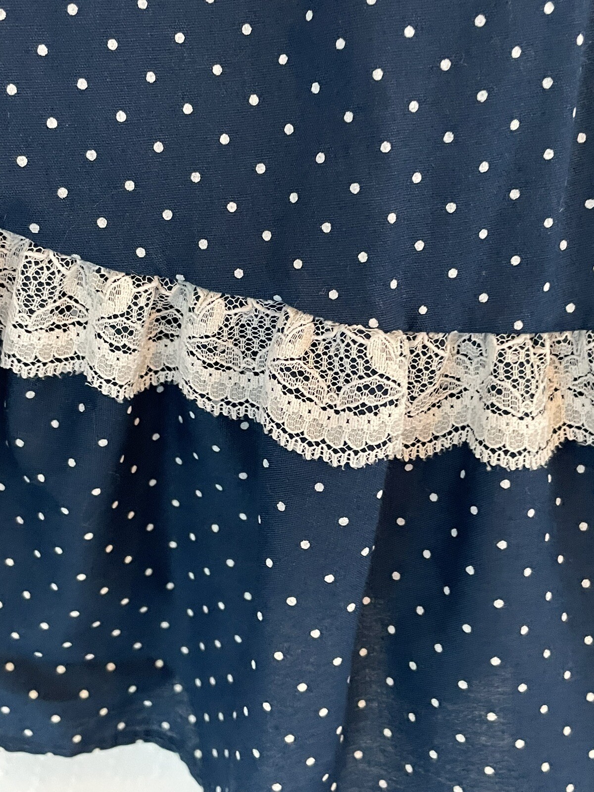 VTG PARTNERS PLEASE Malco Modes Square Dance Circle Skirt Blue Polka Dot M