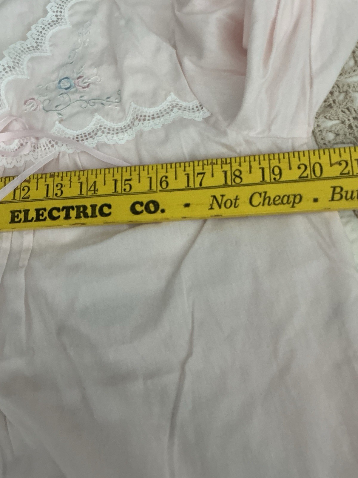 Barbizon Nightgown Medium Pink Authentic Vintage USA Long Lace, Tags Still On