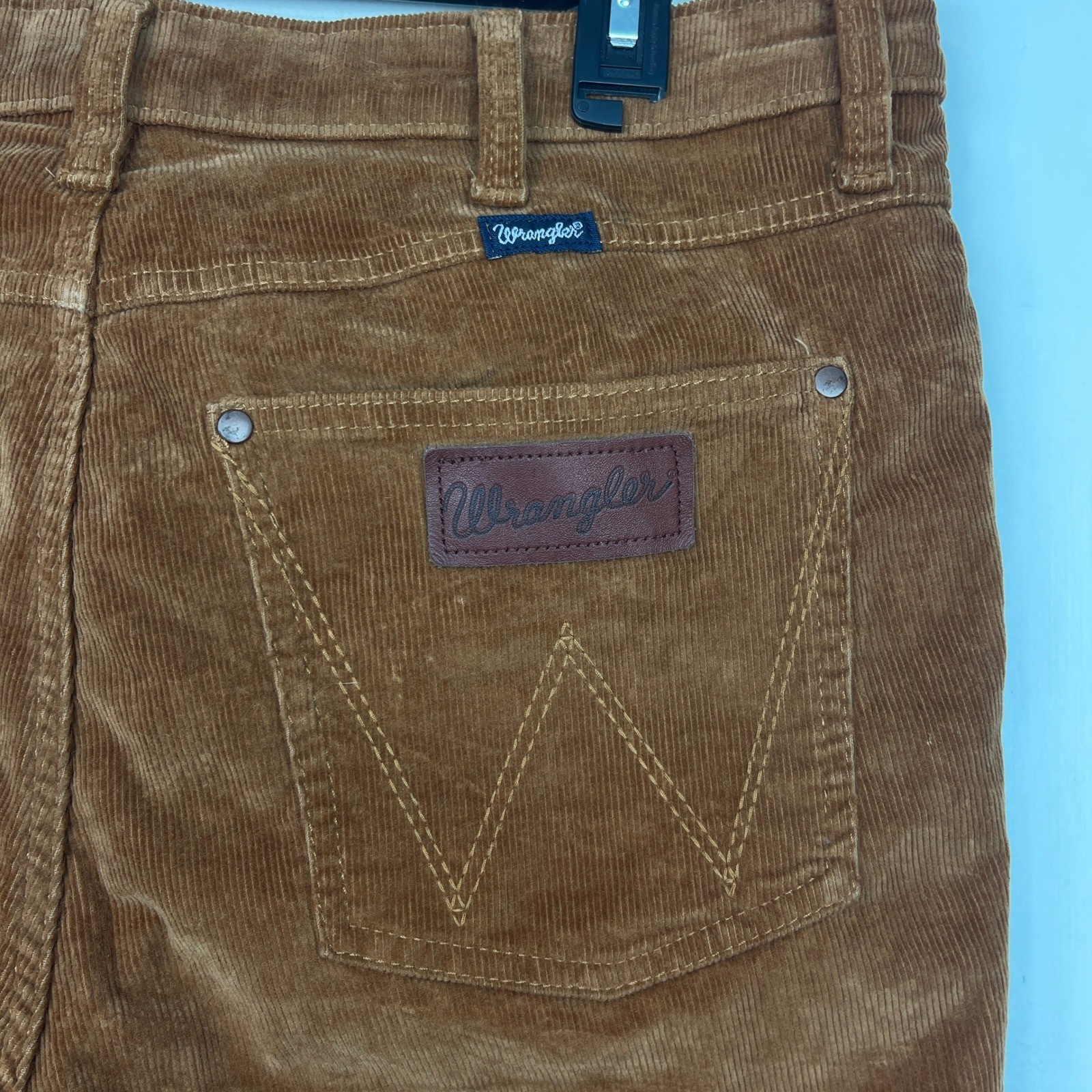 Wrangler RETRO Corduroy BOOT CUT Pants Womens 32×34 Flare High Rise Brown