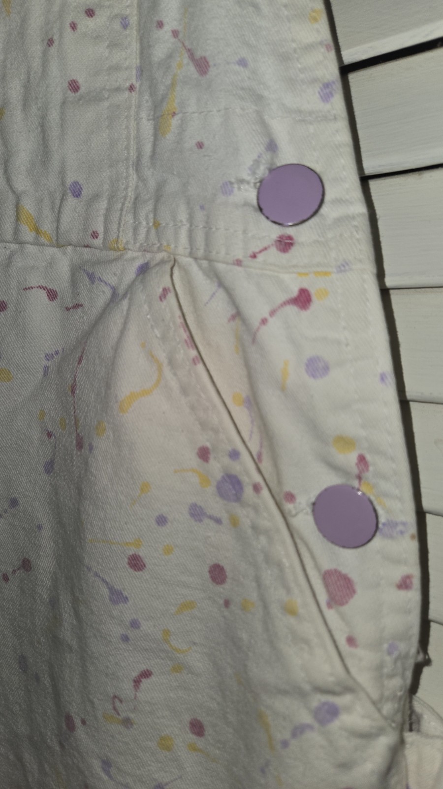 Vtg 90&rsquo;sHallmark E.Bunny & Co Paint Splatter Cotton Overall Size L Rare Find