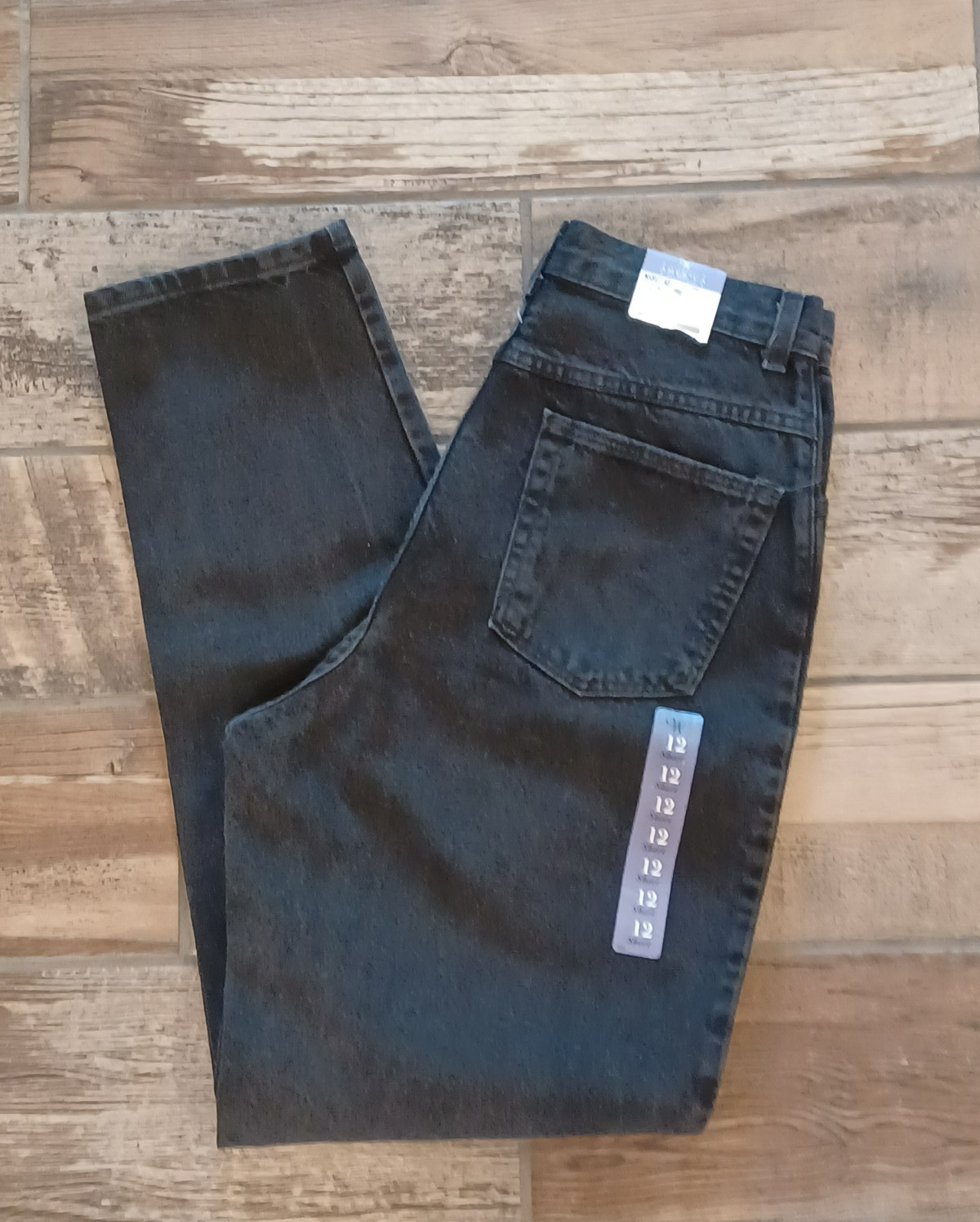 Wrangler America VTG Womens Jeans 12S-FITS 28×31 Black Denim High Rise MSR01 USA