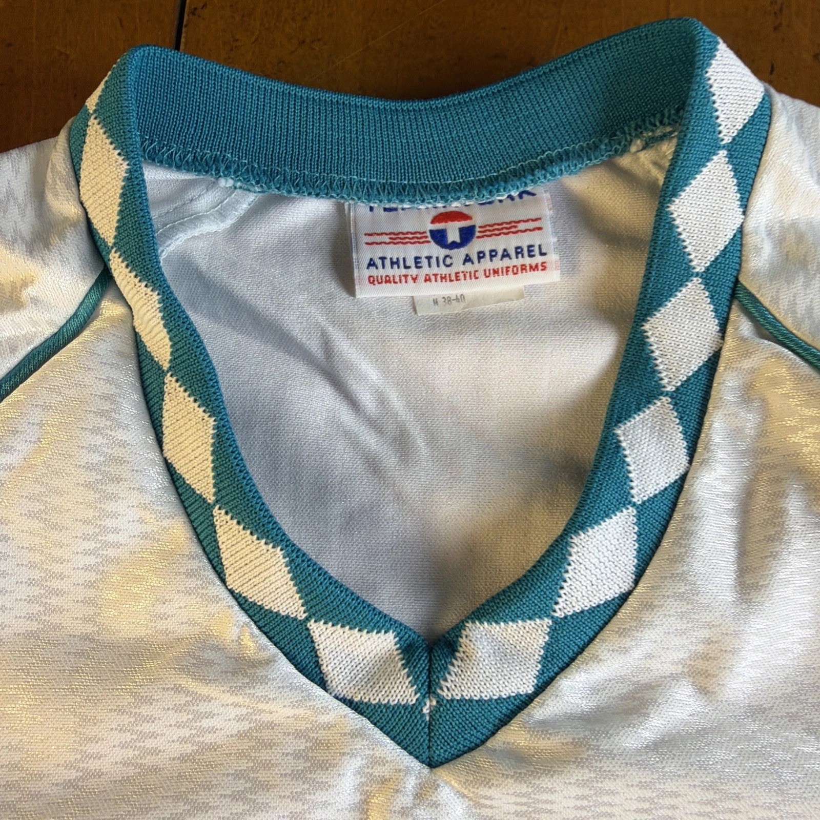 Vtg 80’s Teamwork Athletic Apparel Women’s Nylon Soccer Shirt & Shorts Medium