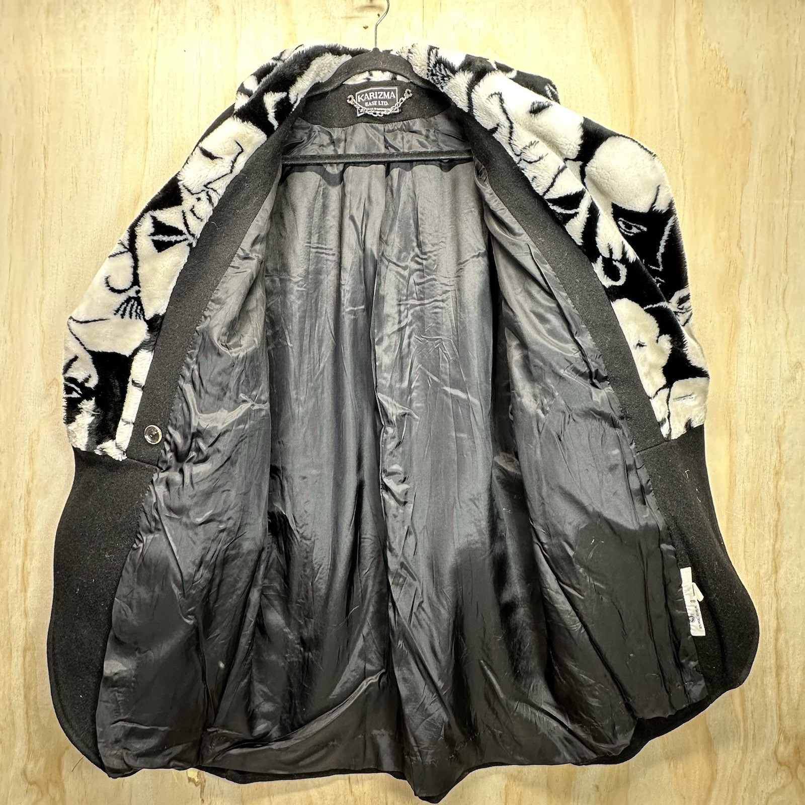 Vtg 90s Karizma East Ltd Wool Eclectic/Edgy/goth/Alt/Wool Coat Sz 8