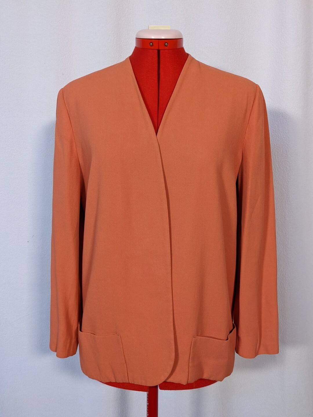 Byblos for Bergdorf Goodman Peach Open Vintage Blazer 40 Italy