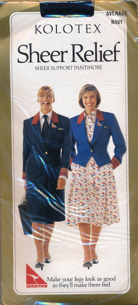 Vintage Pantyhose: Sheer Relief by Kolotex. Qantas.