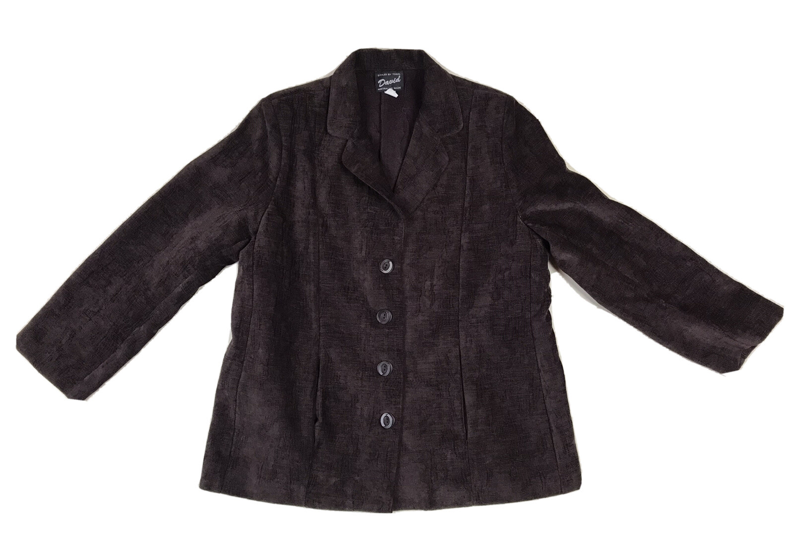 Vintage Womans Brown Jacket By David Size 18 Made In Australia