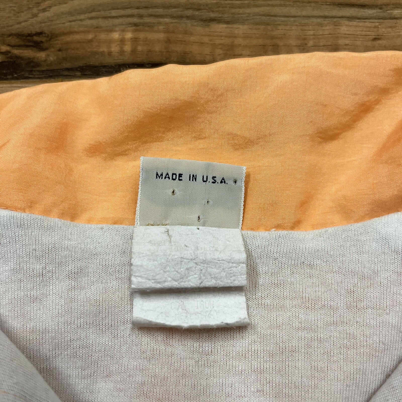 ELLESSE Vtg 80s Orange LINED WINDBREAKER JACKET S All Sports Warm Up Tennis EUC