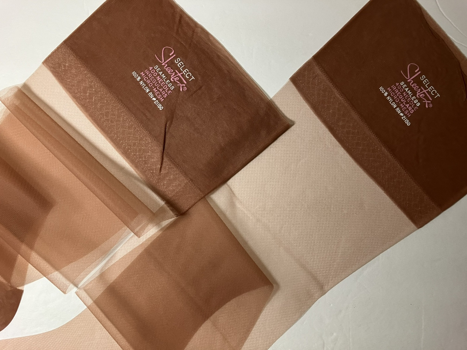 1960s SHEERTEX SELECT Garter RHT Nylon Stockings 5 PAIR’S BLUSH Glamour-RARE NOS