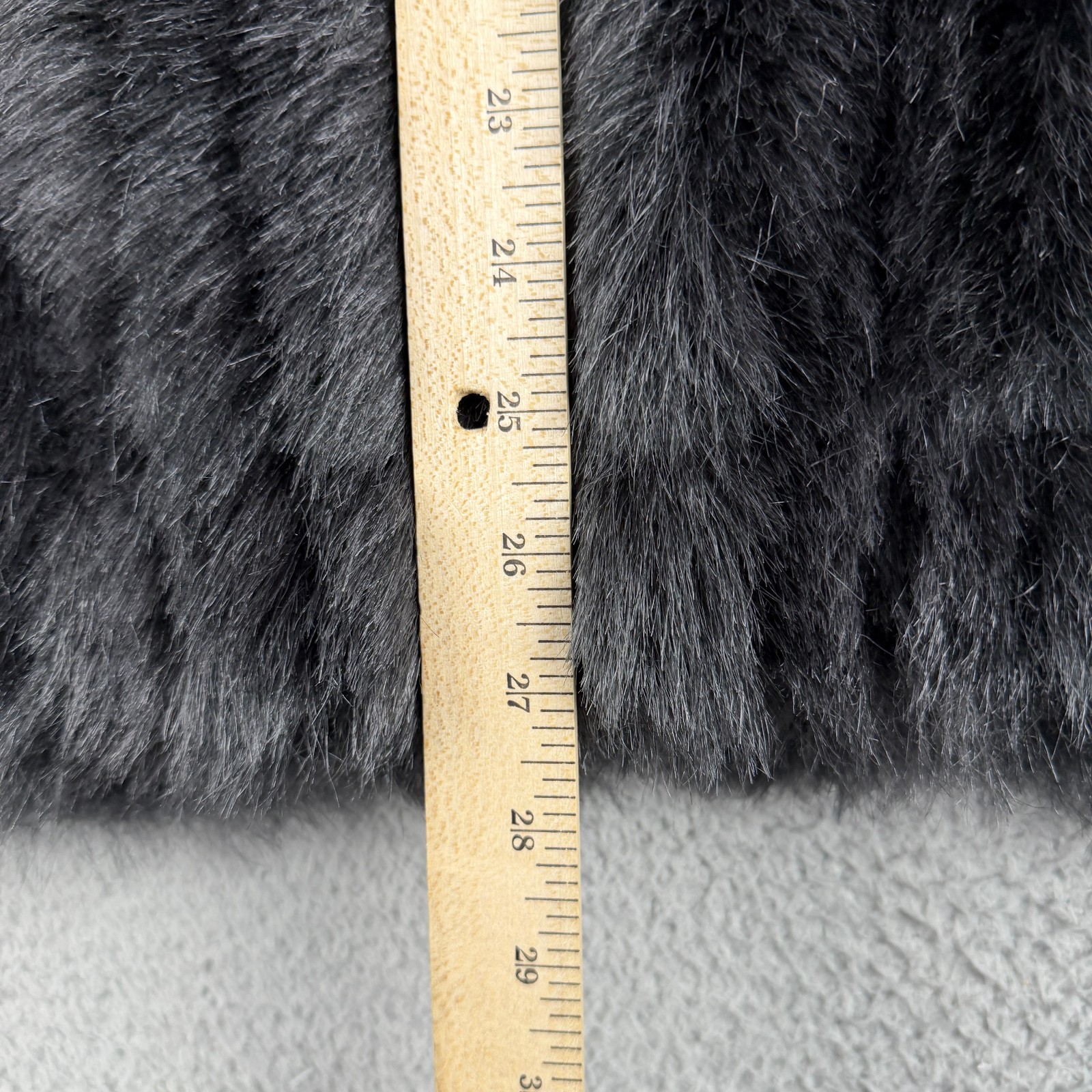 Vintage Jordache Gray Faux Fur Knit Sleeve Jacket Coat Women Modacrylic Acrylic