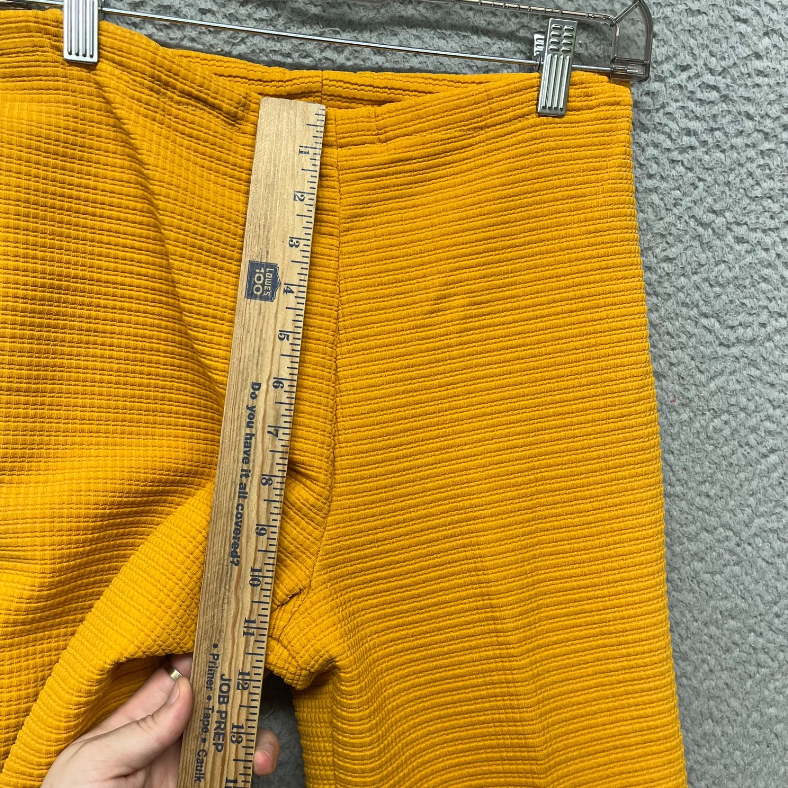 60&rsquo;s Leisure Pant Set Womens S Marigold Yellow Textured Dacron Polyester 70&rsquo;s