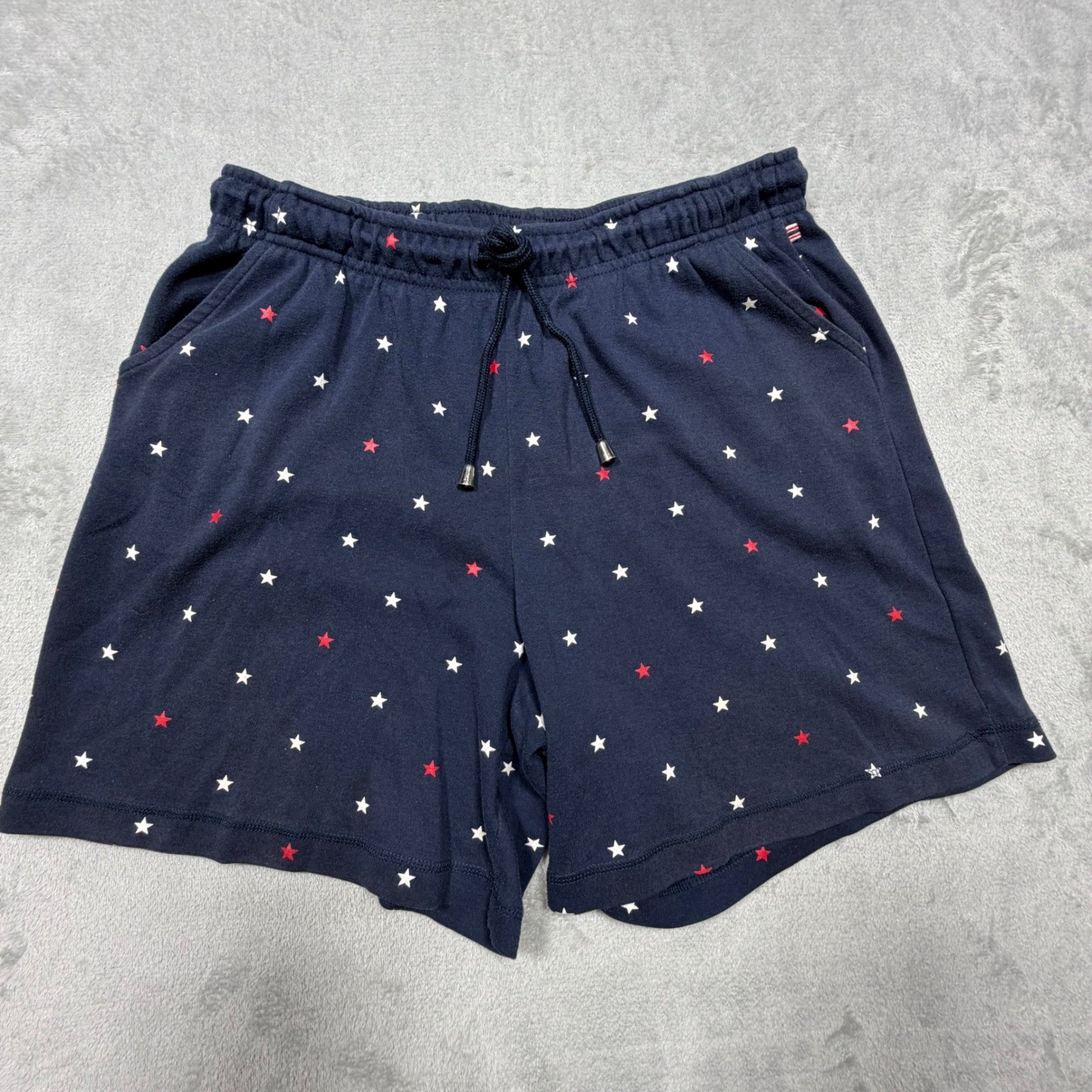 Vintage 90s White Stag Navy Blue Cotton Star Print Lounge Shorts Large M America