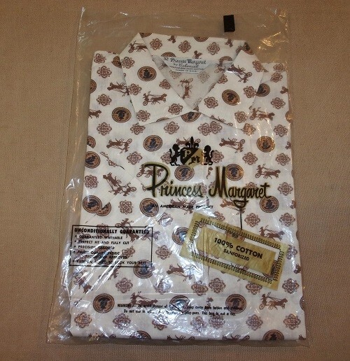 NOS Vtg Women&rsquo;s 32 Princess Margaret By COLONIAL Cotton SHIRT Roman Theme RETRO