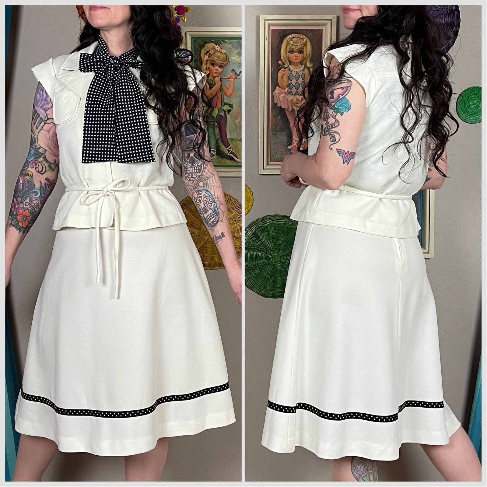 Vintage 1970s 3-Piece Jacket Blouse and Skirt Set | 26&Prime; Waist