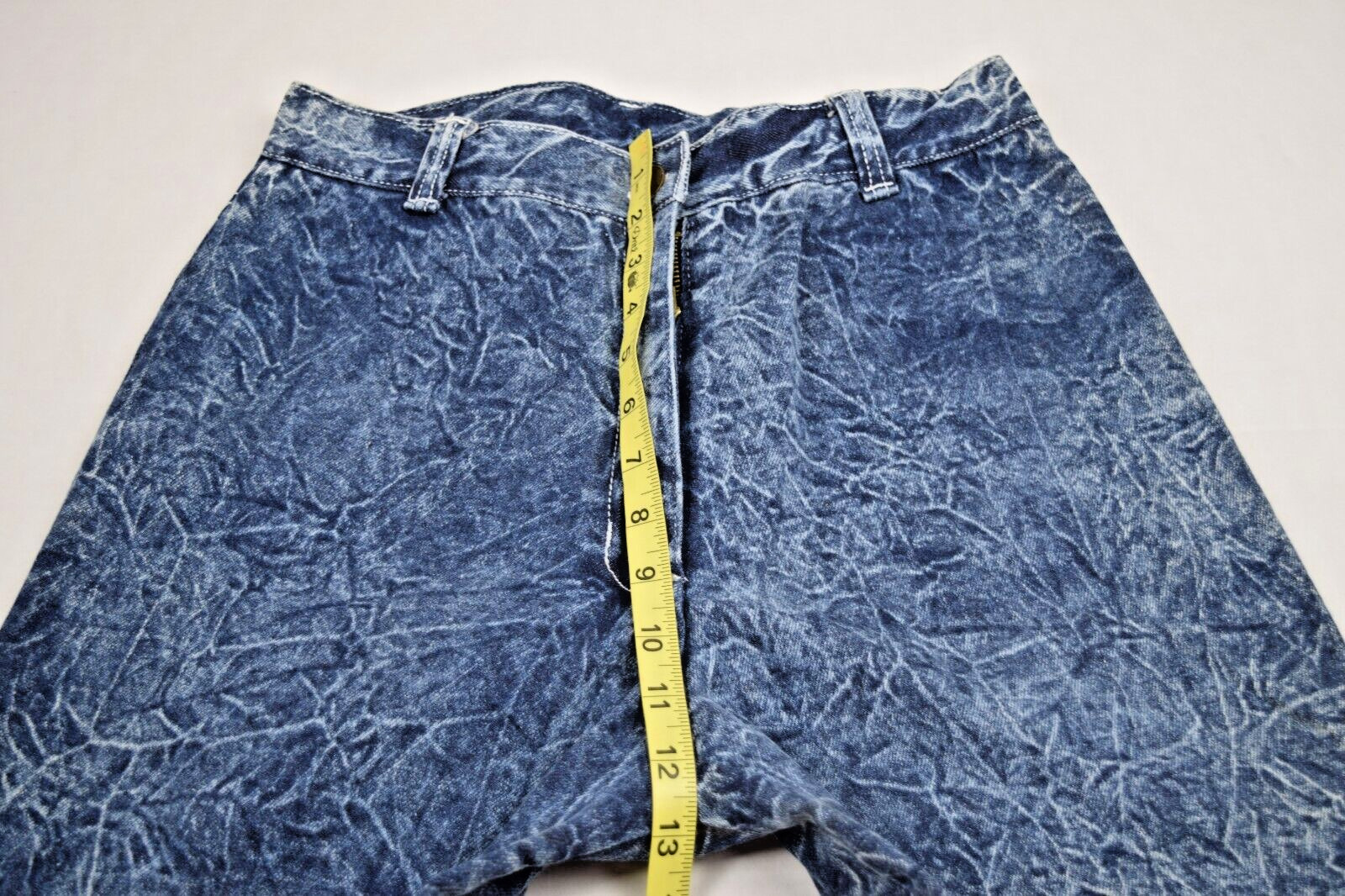 Vintage Jeans F A X Acid Wash Size 13/14 W28 L29 80s Blue High Waist Made USA