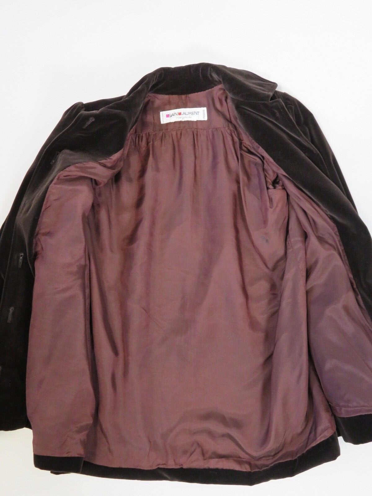 SAINT LAURENT RIVE GAUCHE c. 1980s BROWN VELVET JACKET