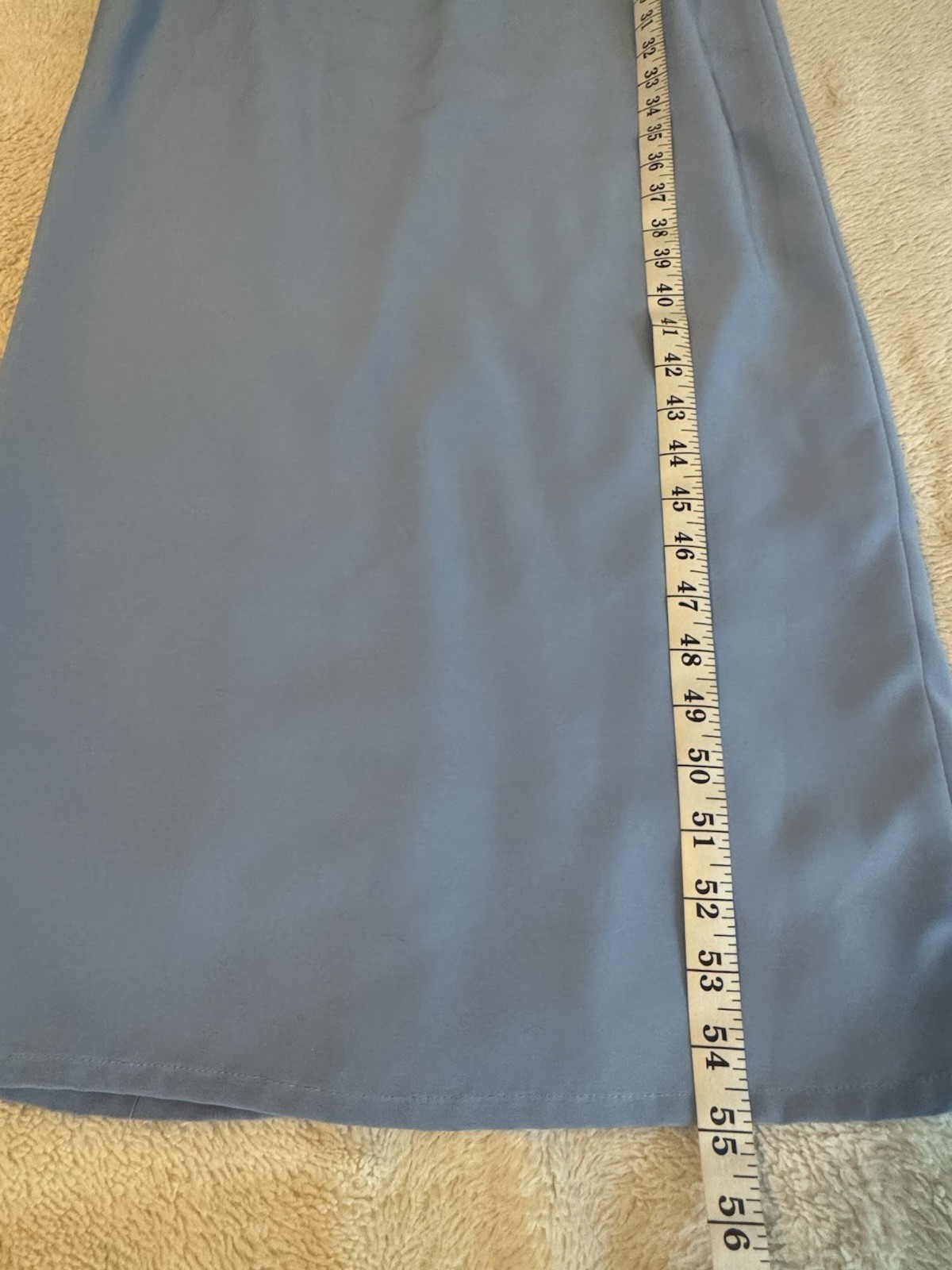 Jean De Lys Periwinkle Blue Sequin Embellished Column Gown Evening Formal Size 6
