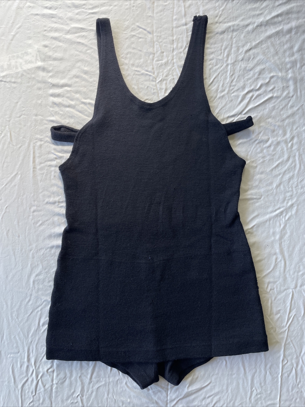 VINTAGE 1920s A.G. SPALDING Navy Blue WOOL SWIM Skirt BATHING SUIT Made In USA