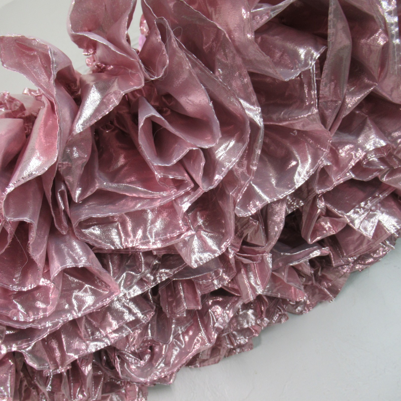 Square Apparel Petticoat Square Dance M Ruffles 3 Tone Metal Pink 3 Tier 2 Layer