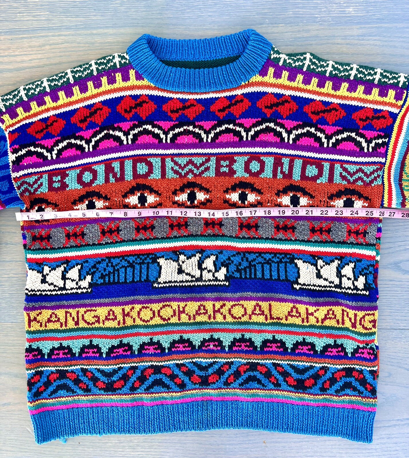 JENNY KEE Rare Vintage Sweater 1980s sydney Opera House Bondi Beach Australia