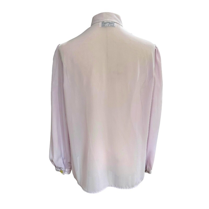 VTG Lloyd Williams Ruffle Front Blouse High Neck Victorian Secretary Cottagecore