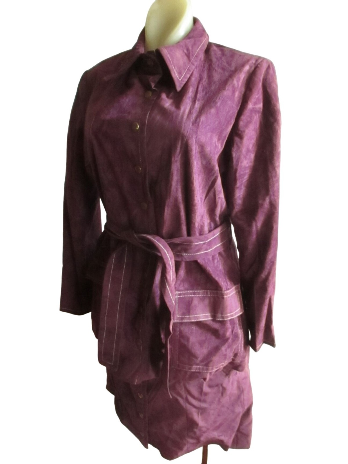 Vintage Women&rsquo;s Jacket Skirt Set sz 8 1970&rsquo;s Purple Velveteen Chuck Howard MOD