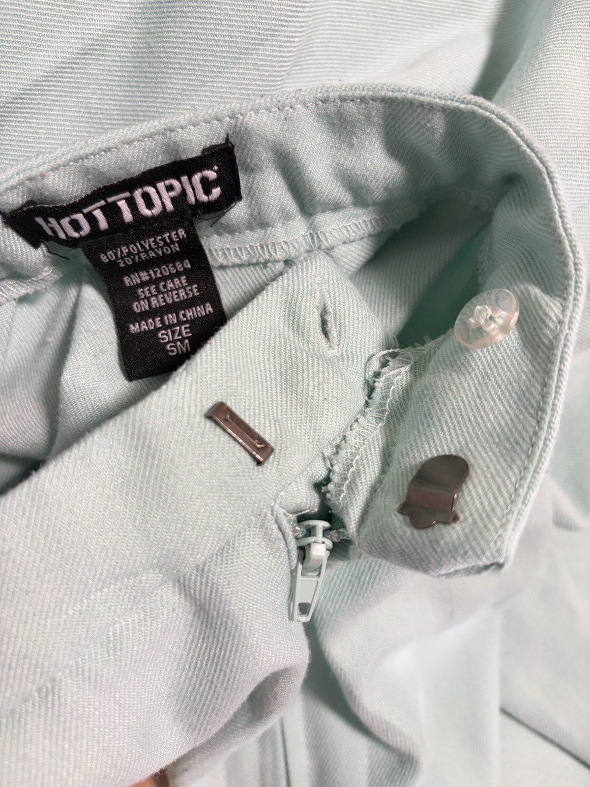 Hot Topic SM Mint Green White Stripes.Preppy Pleaded Skirt. Tennis Coquette Y2K