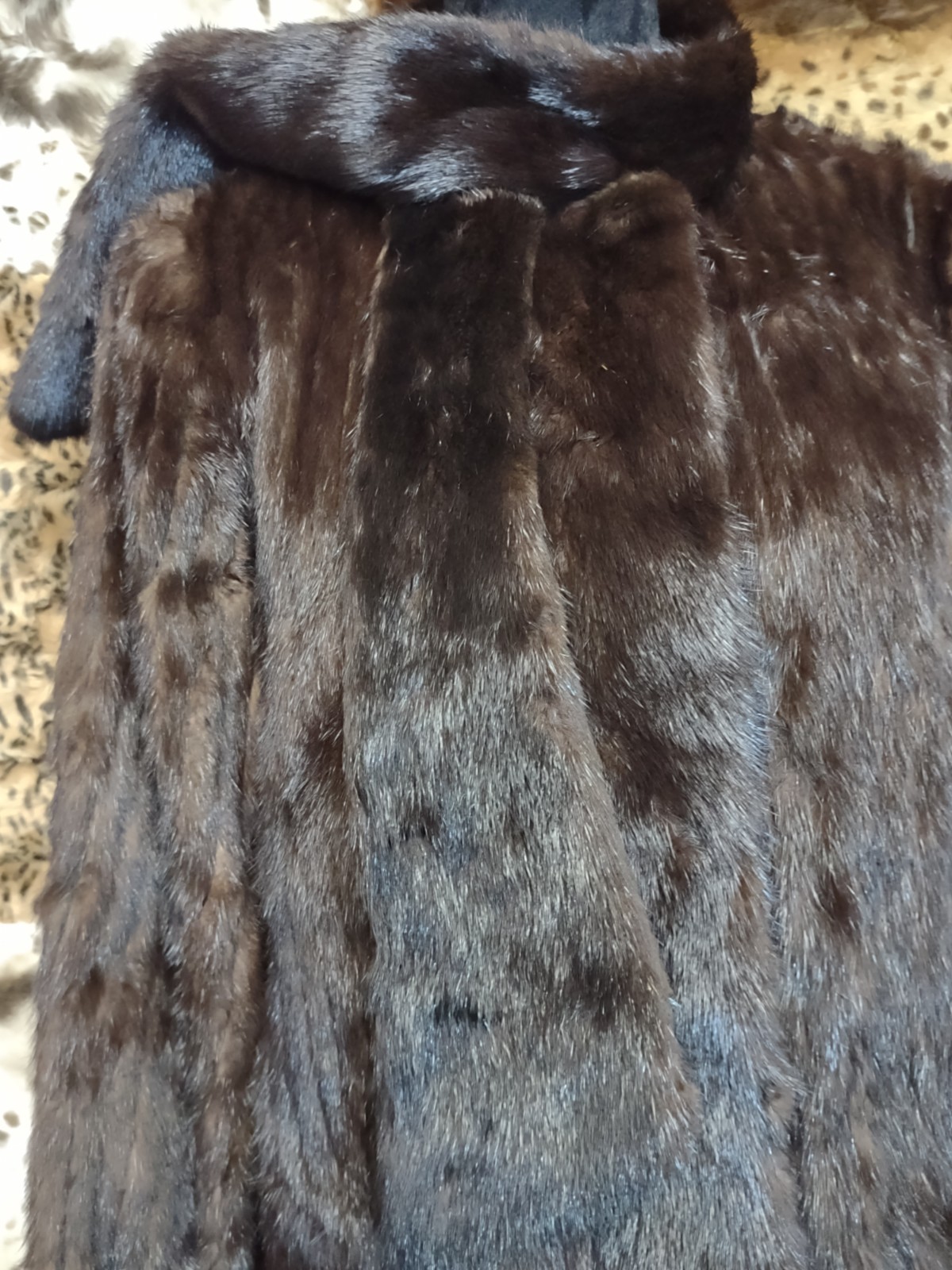 MCM Mink Jacket Custom Made 38&Prime; Chest Alaska Velvet Pockets Scarf 23&Prime; Length