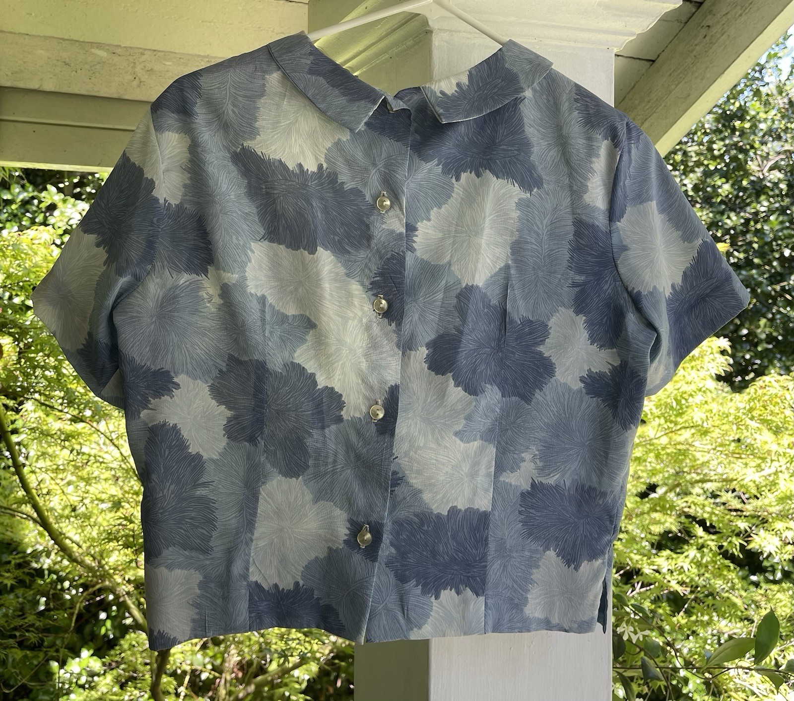 Teddi Of California vintage blouse back button-up Top