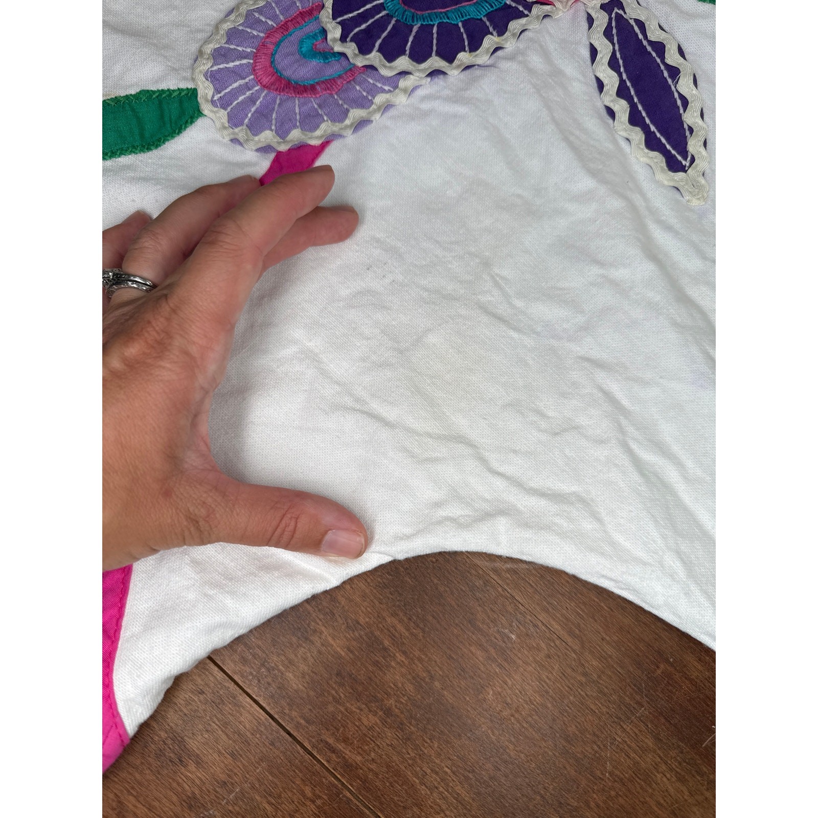 Diseños Delfis Telas Tlaquepaque Jalisco Vintage Mexico Embroidered Top Small