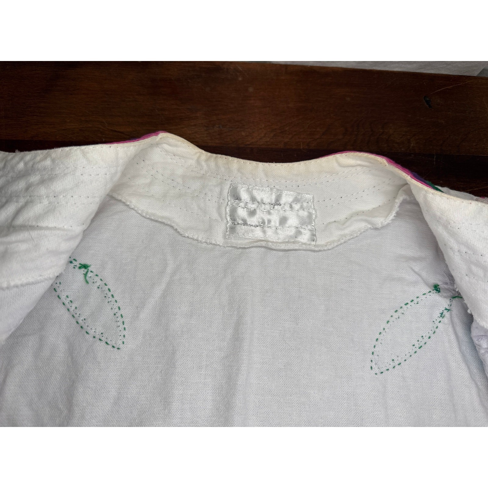 Diseños Delfis Telas Tlaquepaque Jalisco Vintage Mexico Embroidered Top Small